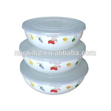 5pcs food eamel storage/salad/ice bowl